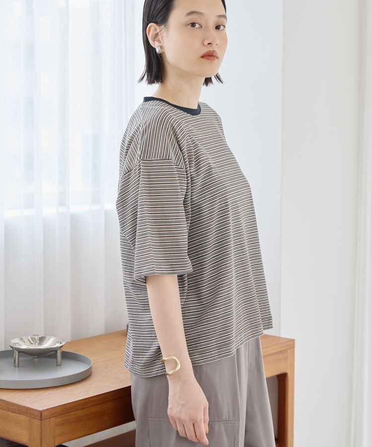 AMERICAN HOLIC「シアーレトロボーダー半袖プルオーバー」|Tシャツ・カットソー|