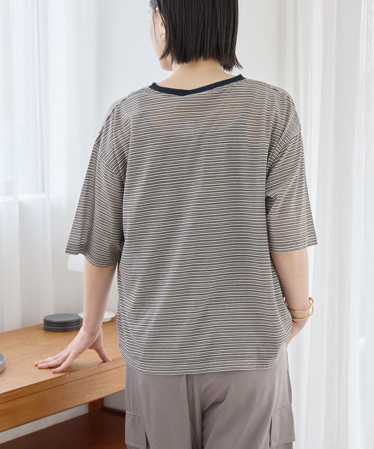 AMERICAN HOLIC「シアーレトロボーダー半袖プルオーバー」|Tシャツ・カットソー|