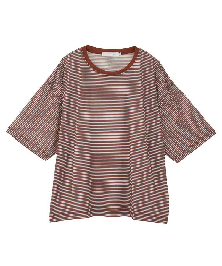 AMERICAN HOLIC「シアーレトロボーダー半袖プルオーバー」|Tシャツ・カットソー|