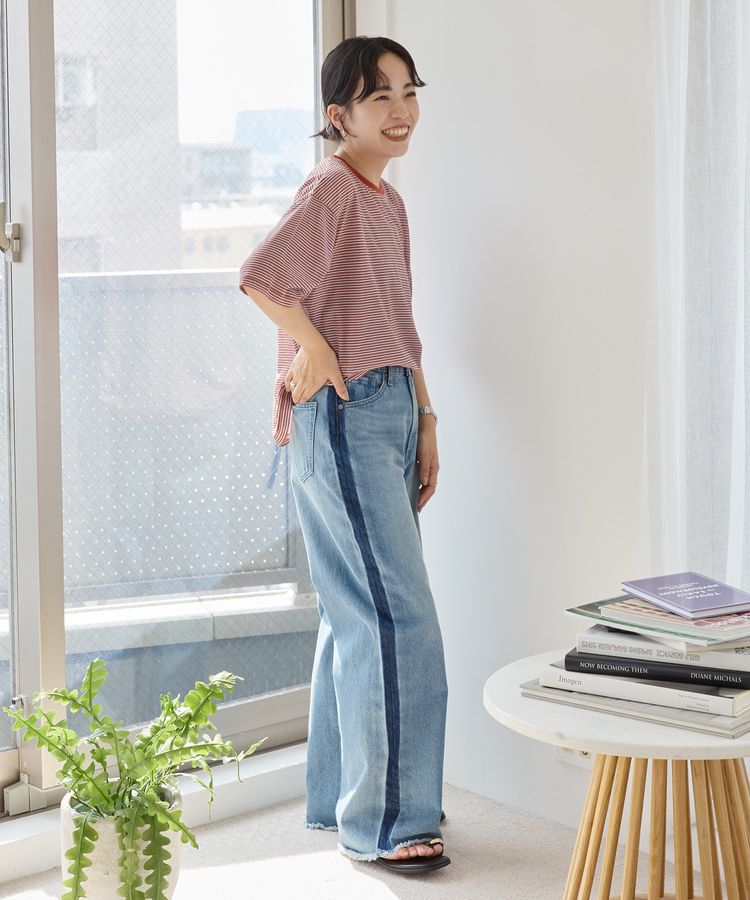 AMERICAN HOLIC「シアーレトロボーダー半袖プルオーバー」|Tシャツ・カットソー|