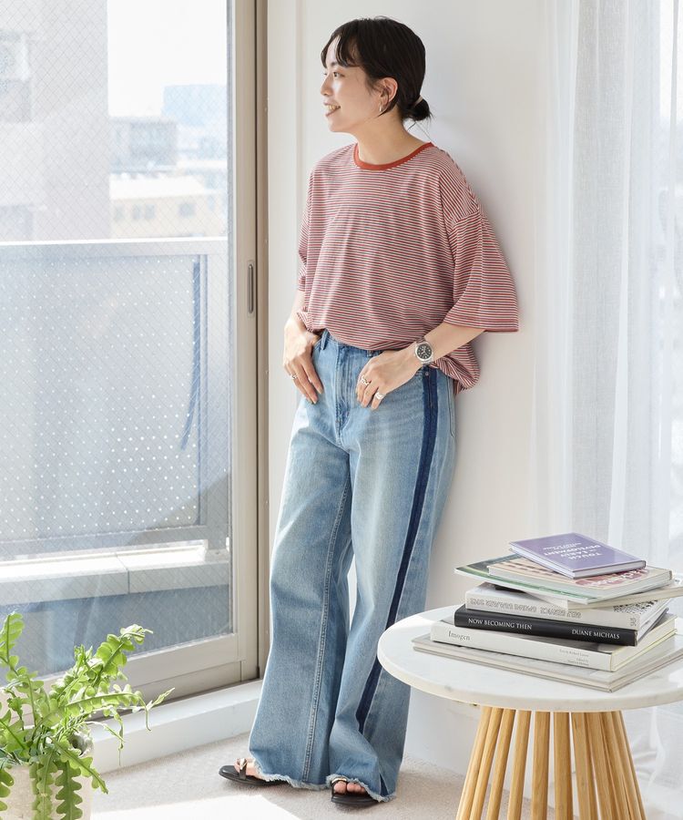 AMERICAN HOLIC「シアーレトロボーダー半袖プルオーバー」|Tシャツ・カットソー|