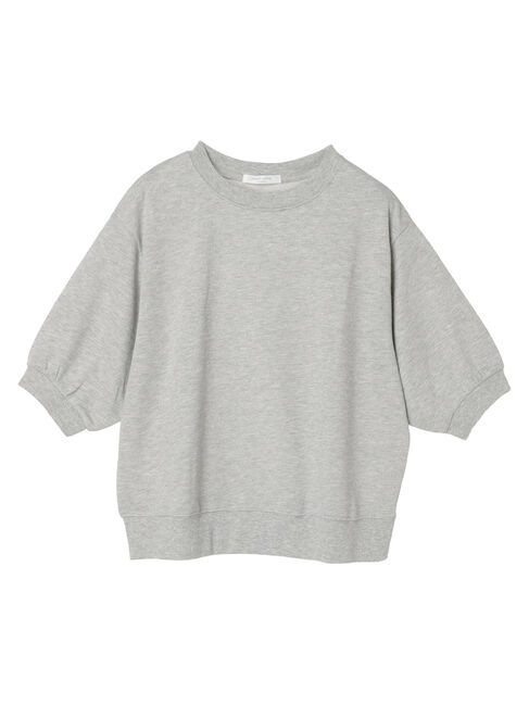 Green Parks「7分袖ラメ裏毛パフプルオーバー」|Tシャツ・カットソー|