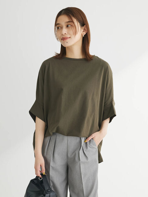 Green Parks「ドルマンカット5分袖プルオーバー」|Tシャツ・カットソー|