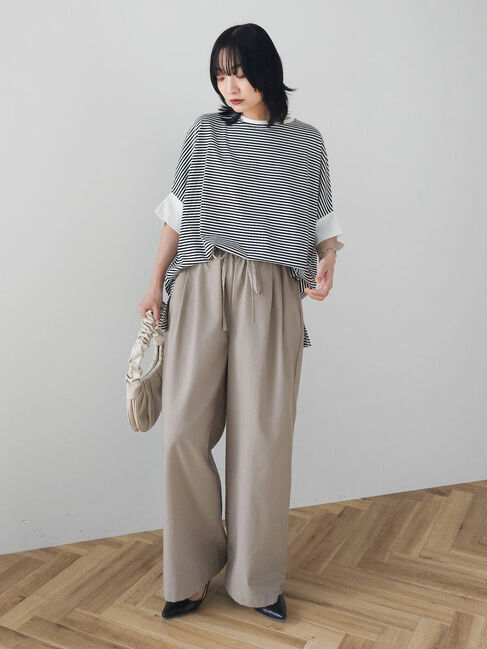 Green Parks「ドルマンカット5分袖プルオーバー」|Tシャツ・カットソー|