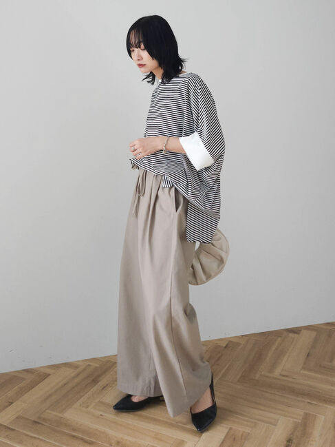 Green Parks「ドルマンカット5分袖プルオーバー」|Tシャツ・カットソー|