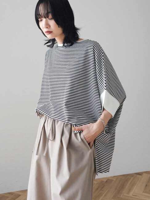 Green Parks「ドルマンカット5分袖プルオーバー」|Tシャツ・カットソー|