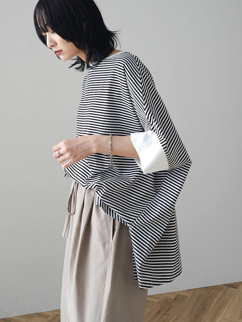 Green Parks「ドルマンカット5分袖プルオーバー」|Tシャツ・カットソー|