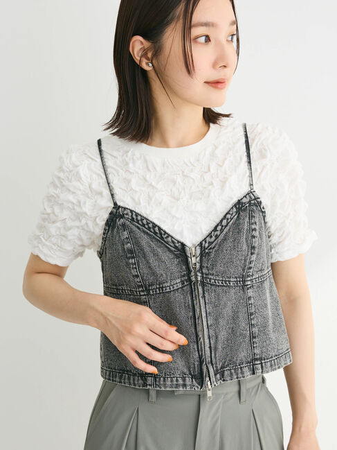 Green Parks「・ELENCARE　DUE　W-ZIP　デニムキャミ」|インナー|Gray