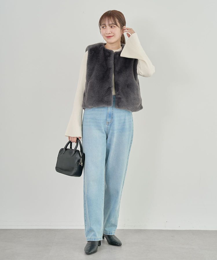 Green Parks「・ELENCARE DUE フォックス調ファーベスト」|ベスト・ジレ|