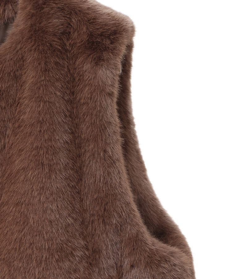 Green Parks「・ELENCARE DUE フォックス調ファーベスト」|ベスト・ジレ|