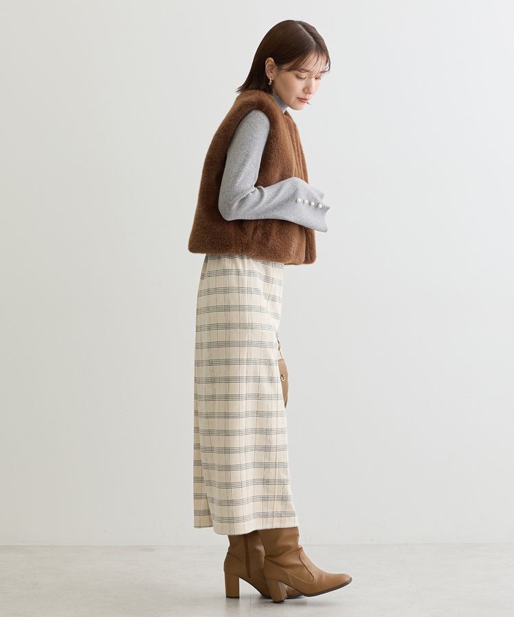 Green Parks「・ELENCARE DUE フォックス調ファーベスト」|ベスト・ジレ|