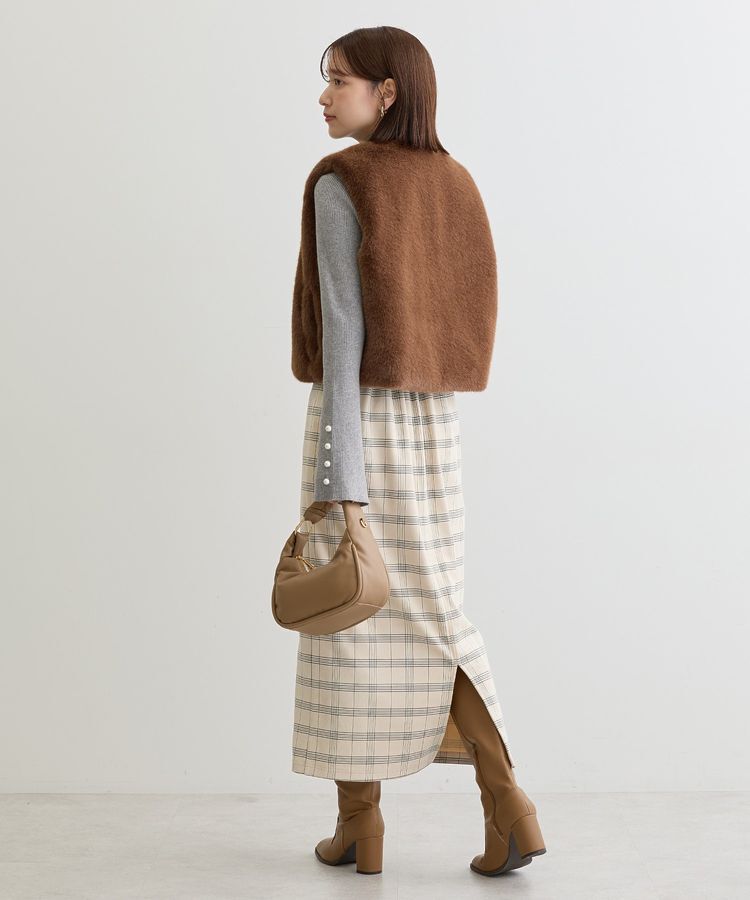 Green Parks「・ELENCARE DUE フォックス調ファーベスト」|ベスト・ジレ|