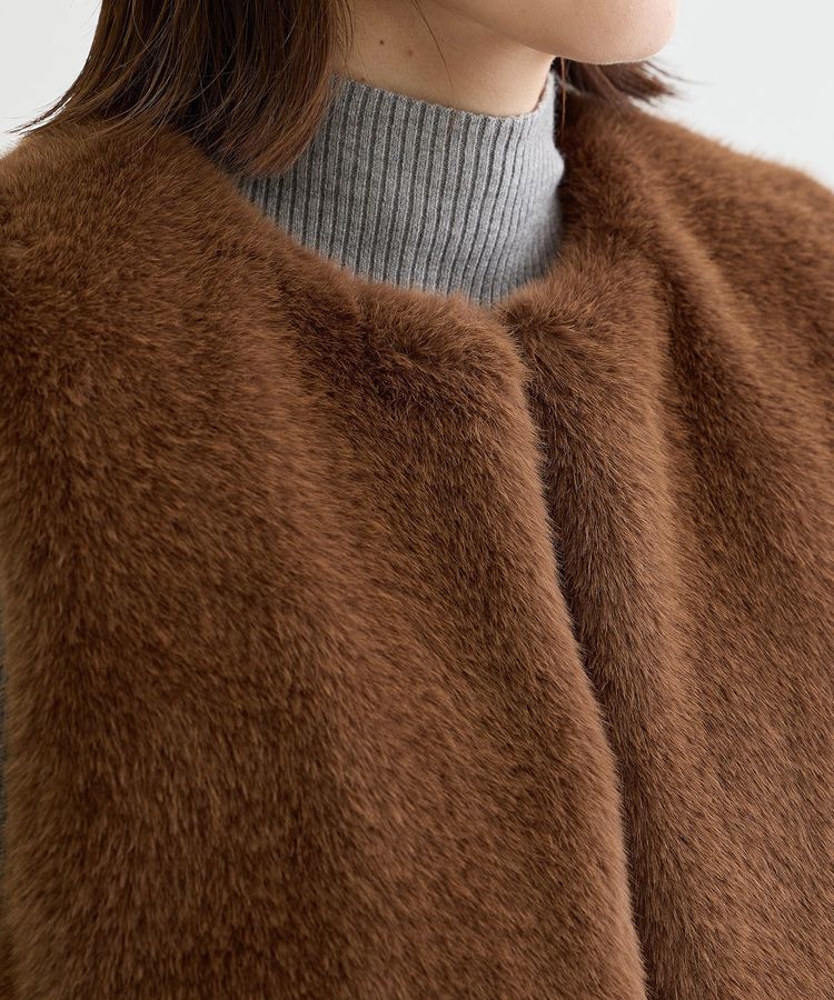 Green Parks「・ELENCARE DUE フォックス調ファーベスト」|ベスト・ジレ|