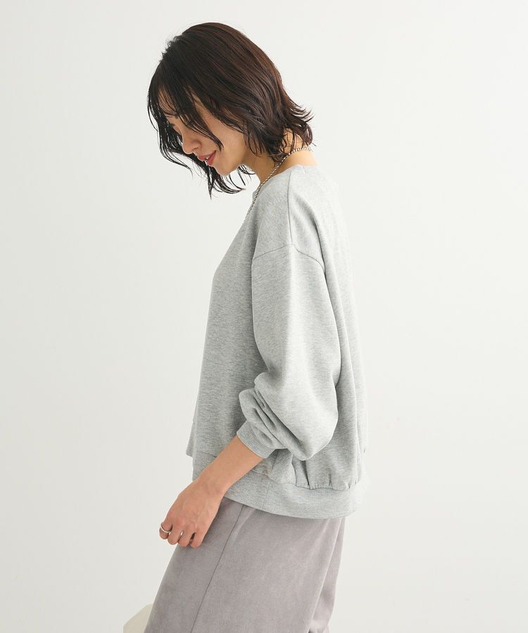 Green Parks「ショート丈ラメ裏毛ボートネックプルオーバー」|Tシャツ・カットソー|