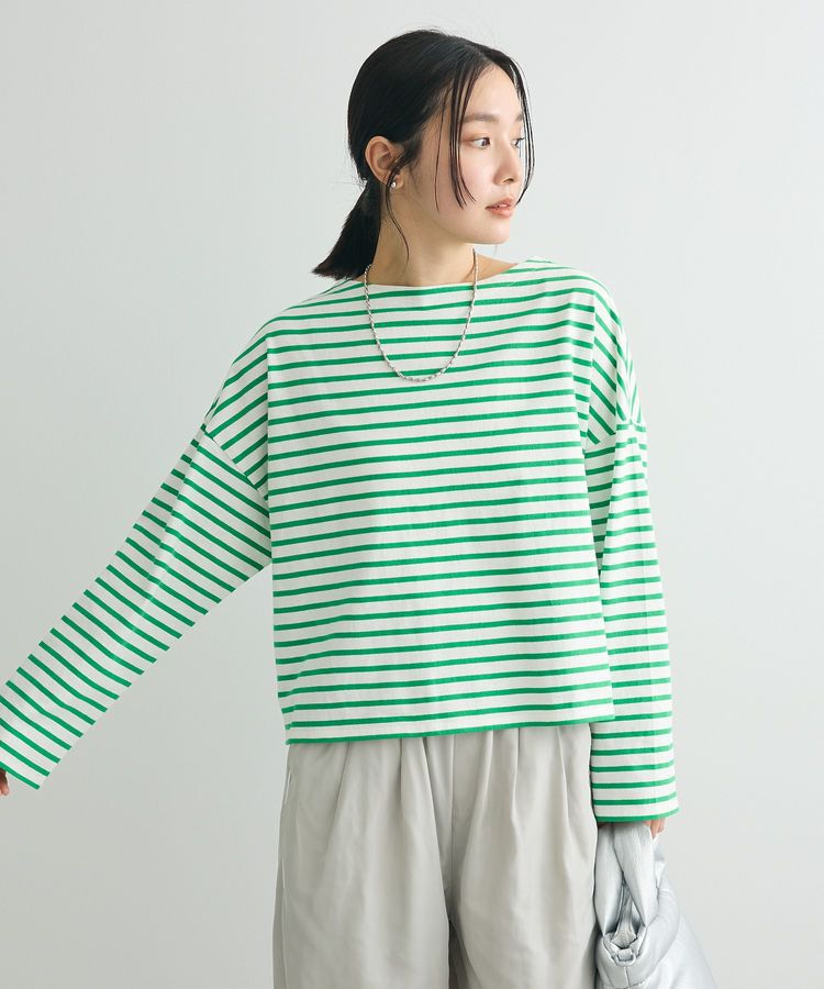 Green Parks「ボックスシルエットボーダープルオーバー」|Tシャツ・カットソー|