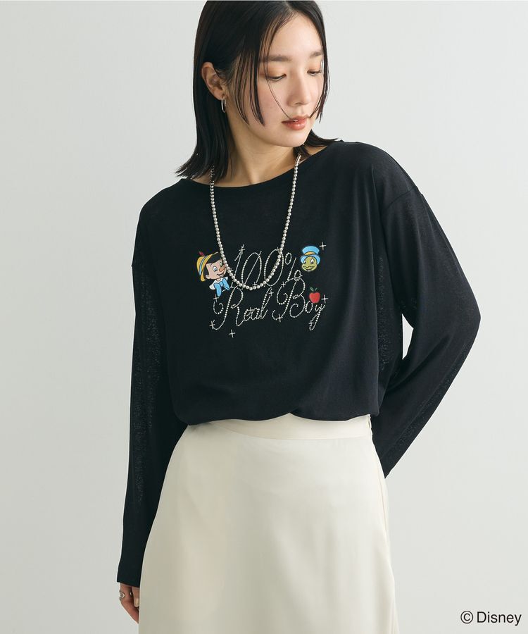 Green Parks「ピノキオ/ラメロゴシアーTシャツ」|Tシャツ・カットソー|Black