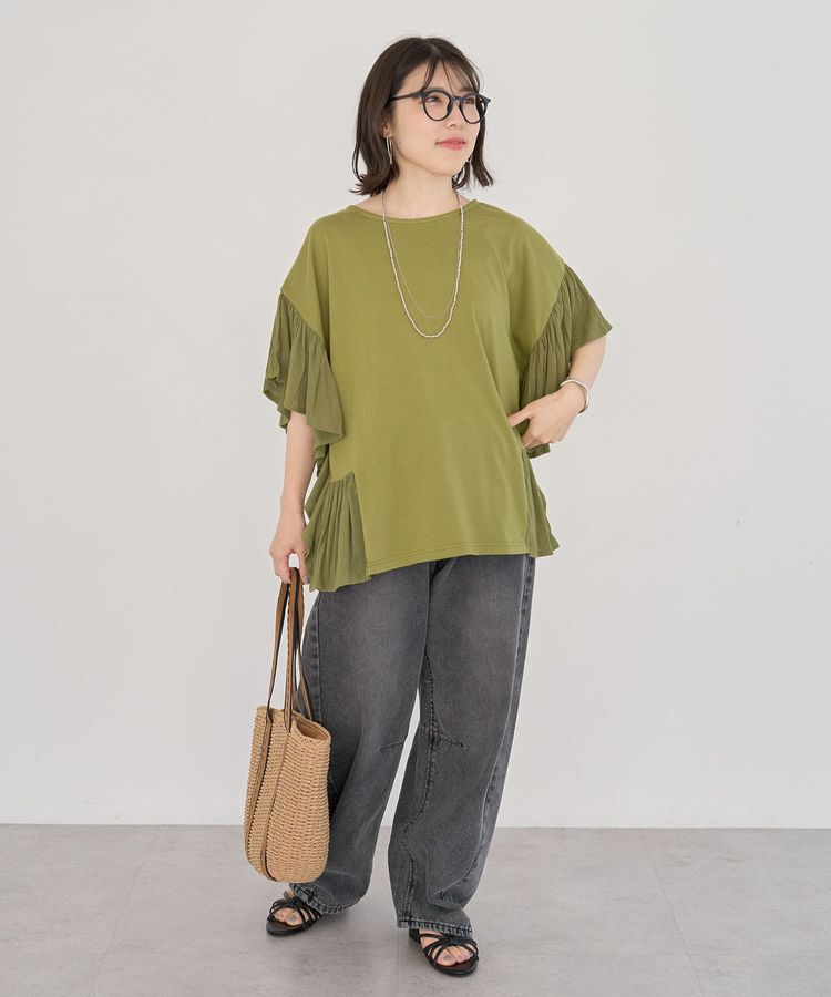 Green Parks「・ELENCARE DUE デニムバレルレッグパンツ」|デニム|