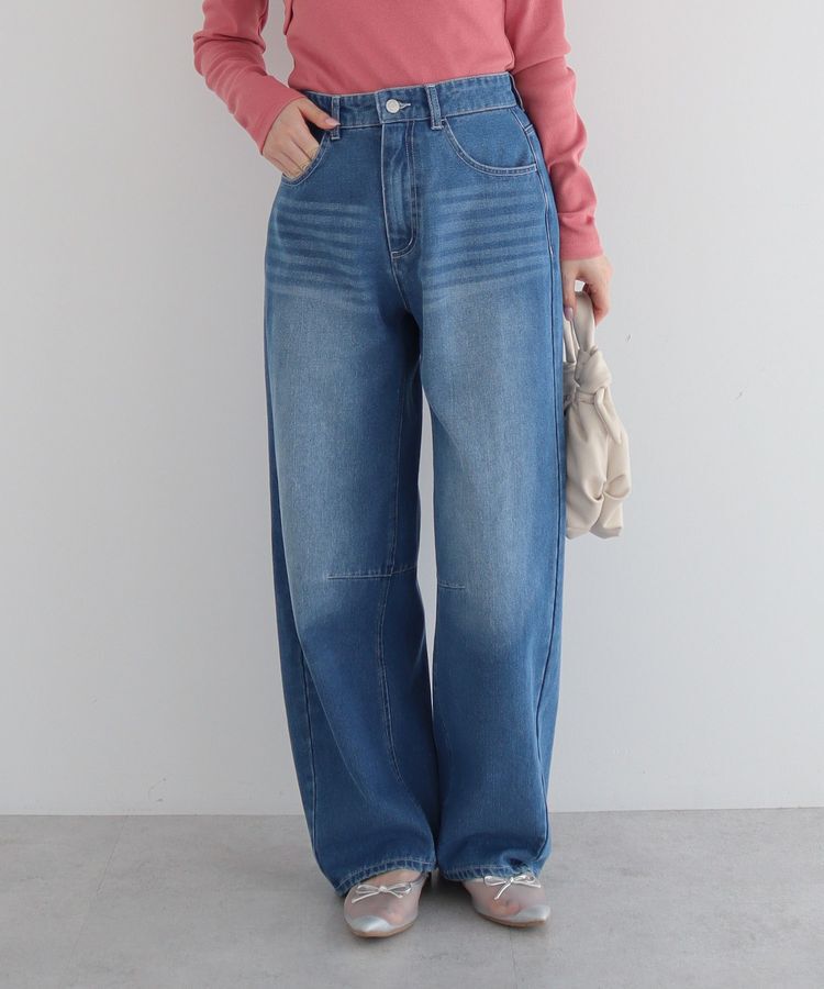 Green Parks「・ELENCARE DUE デニムバレルレッグパンツ」|デニム|Indigo