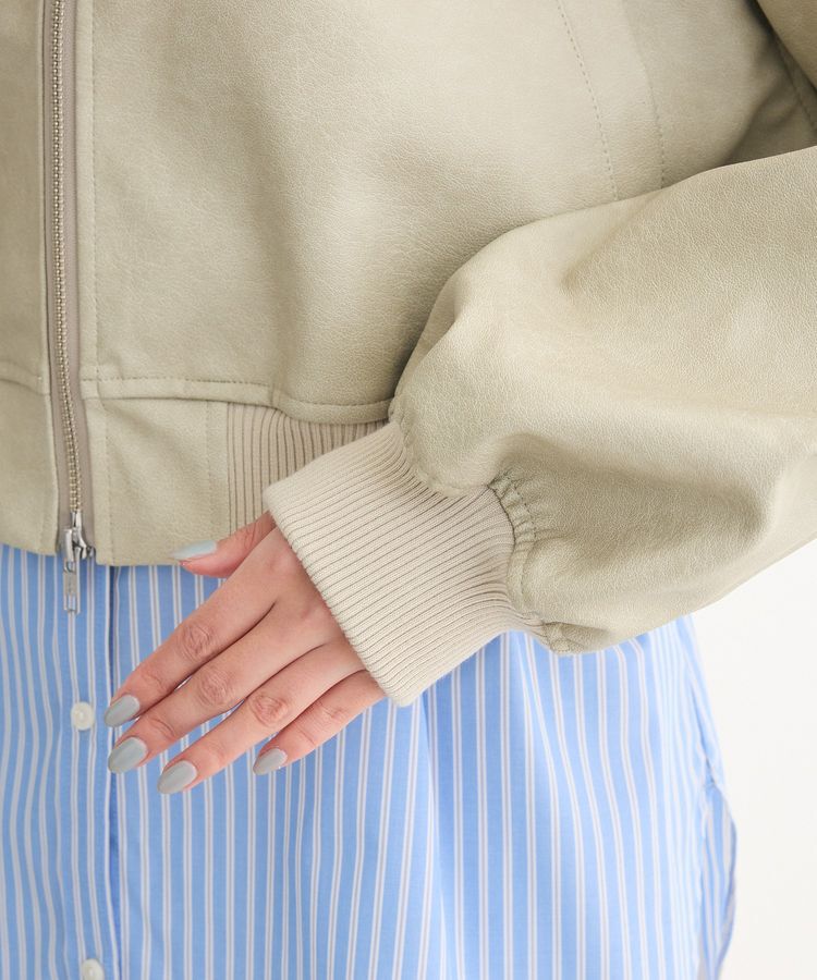 Green Parks「・ELENCARE DUE 合皮MA-1ブルゾン」|ブルゾン・スタジャン|