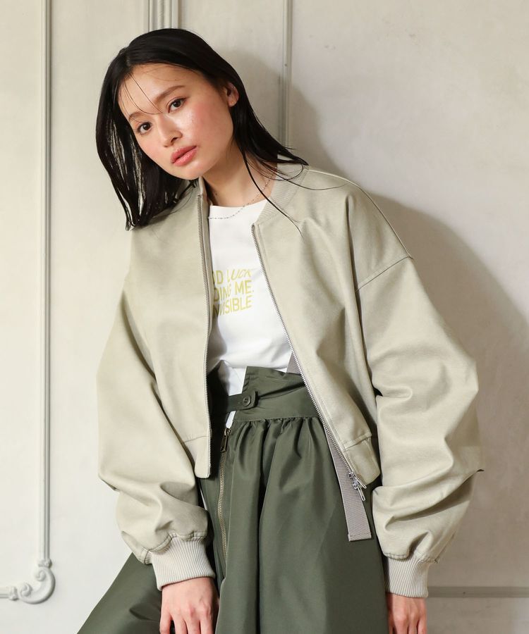 Green Parks「・ELENCARE DUE 合皮MA-1ブルゾン」|ブルゾン・スタジャン|