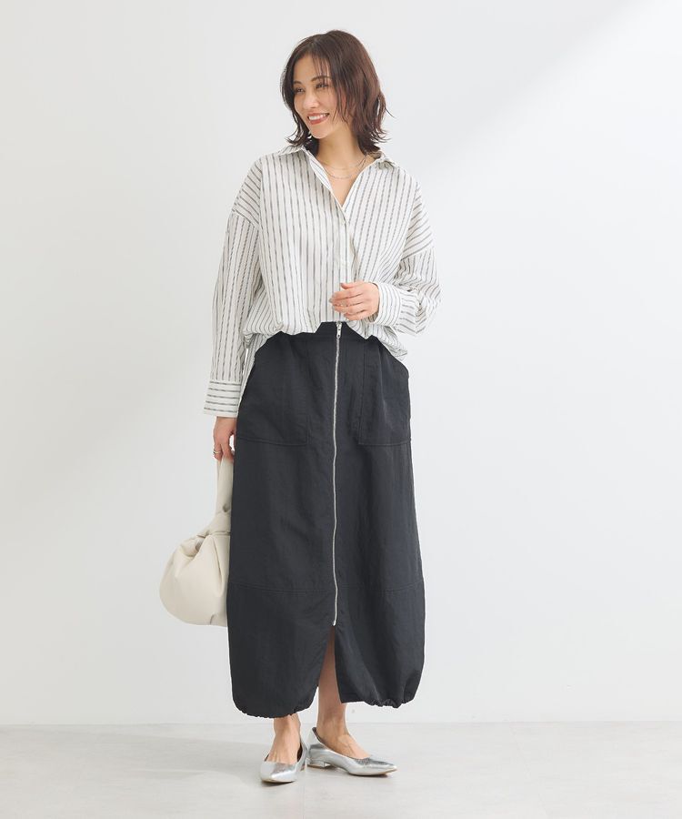 Green Parks「フロントZipコクーンスカート」|スカート|