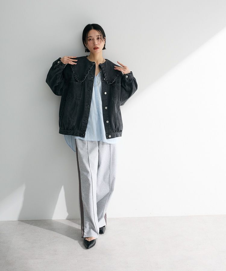 Green Parks「・DOUBLE FLAGS フリルカラーGジャン」|テーラードジャケット|