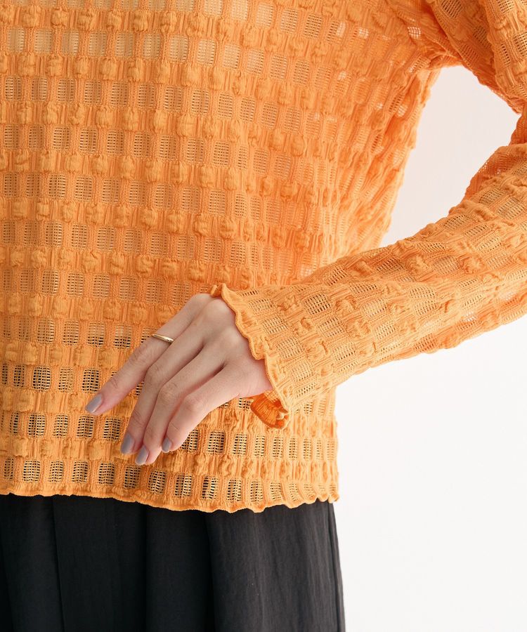 Green Parks「クロップドボートネック表面感プルオーバー」|Tシャツ・カットソー|