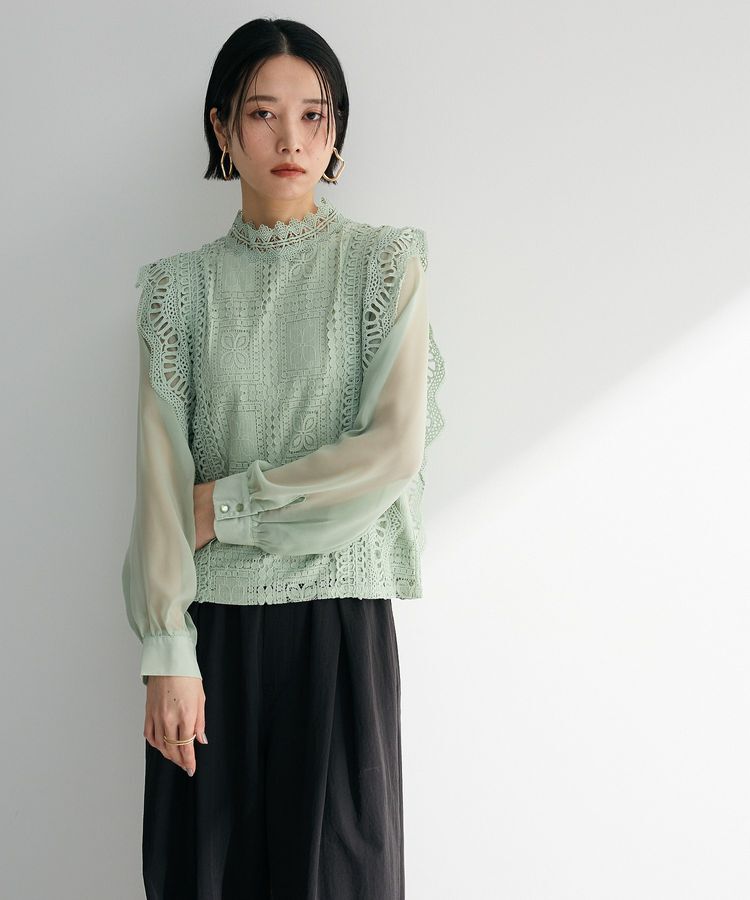 Green Parks「・Petit Fleur イロイロレースブラウス」|シャツ・ブラウス|