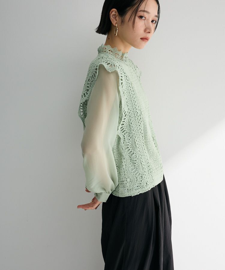 Green Parks「・Petit Fleur イロイロレースブラウス」|シャツ・ブラウス|