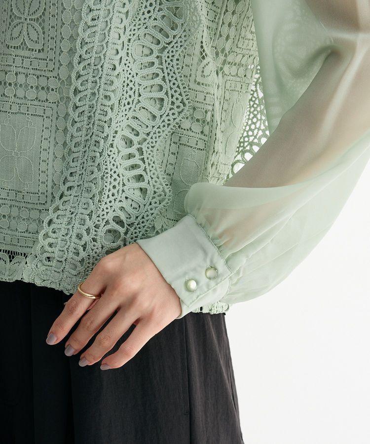 Green Parks「・Petit Fleur イロイロレースブラウス」|シャツ・ブラウス|