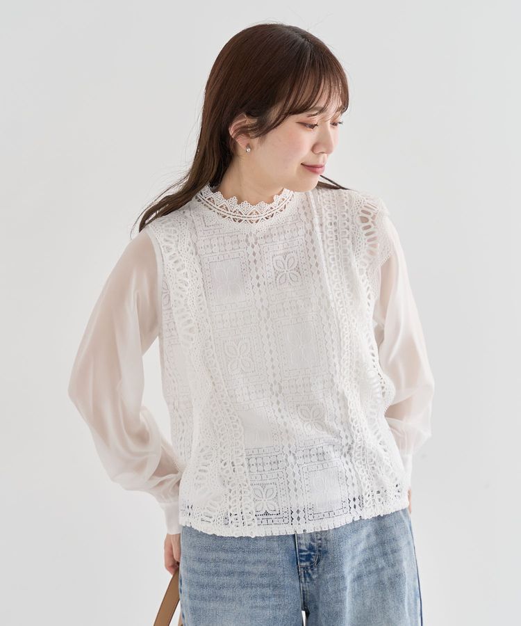 Green Parks「・Petit Fleur イロイロレースブラウス」|シャツ・ブラウス|