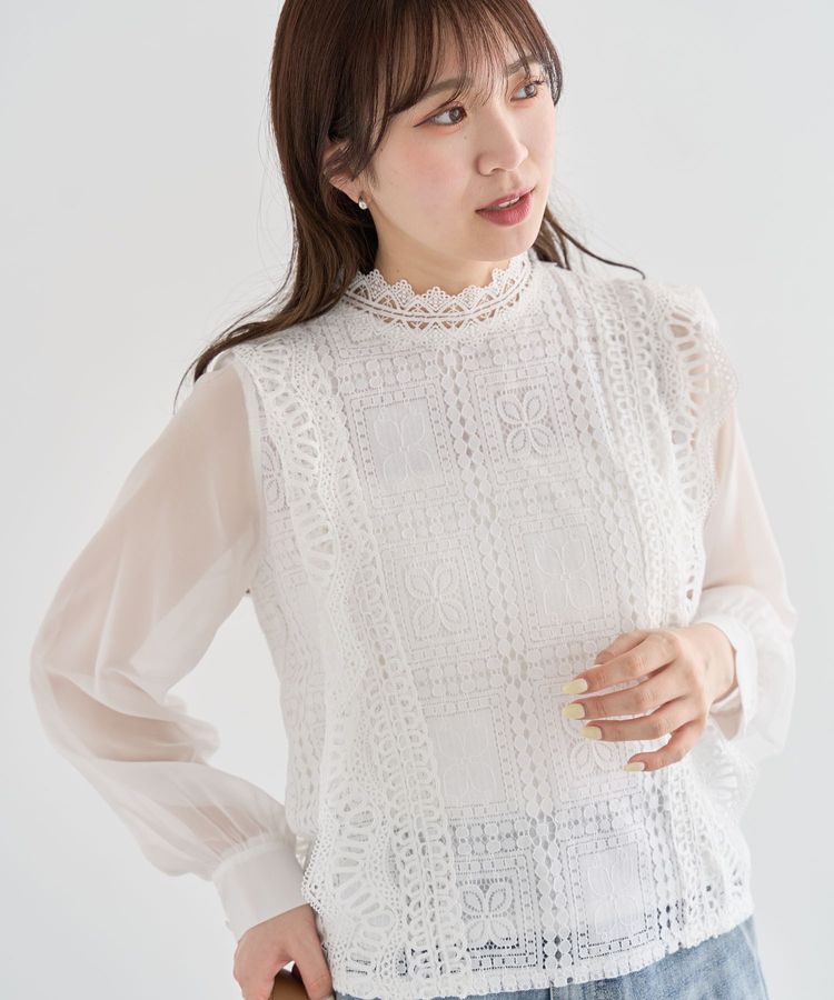 Green Parks「・Petit Fleur イロイロレースブラウス」|シャツ・ブラウス|