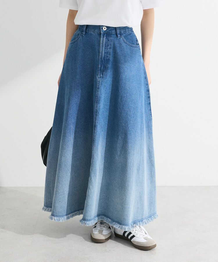 Green Parks「・SUGAR SPOON グラデーションデニムスカート」|フレア|