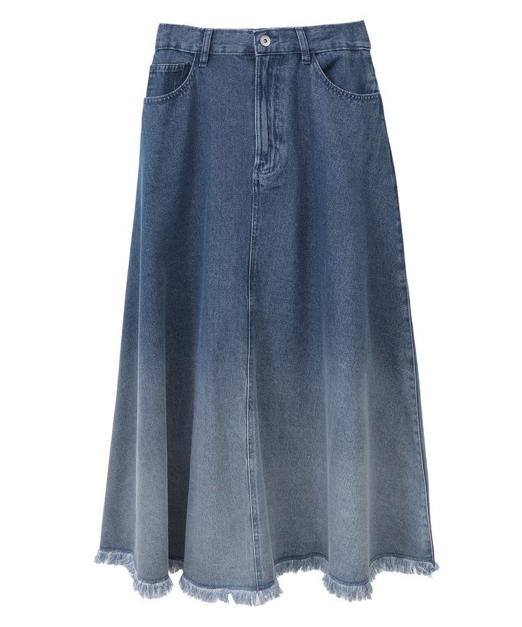 Green Parks「・SUGAR SPOON グラデーションデニムスカート」|フレア|