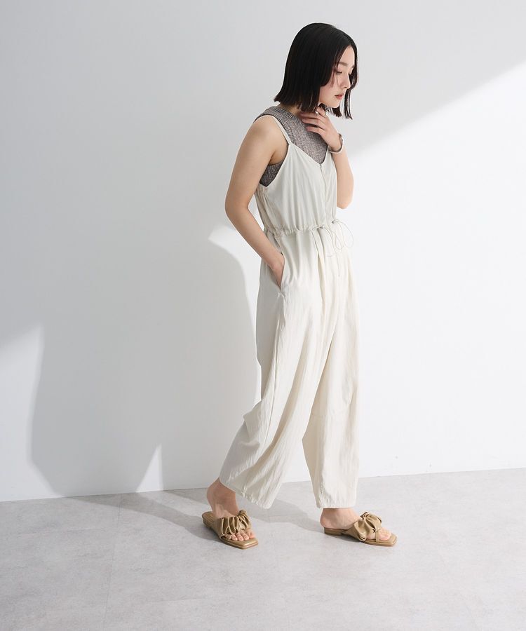 Green Parks「ZIP付きドロストコクーンサロペット」|オールインワン|