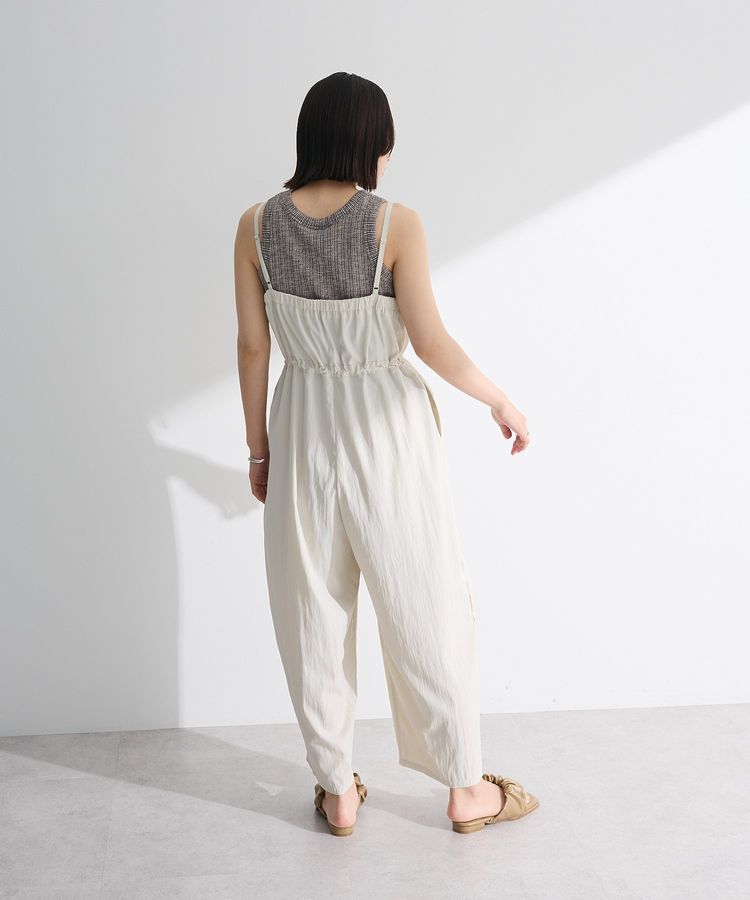 Green Parks「ZIP付きドロストコクーンサロペット」|オールインワン|