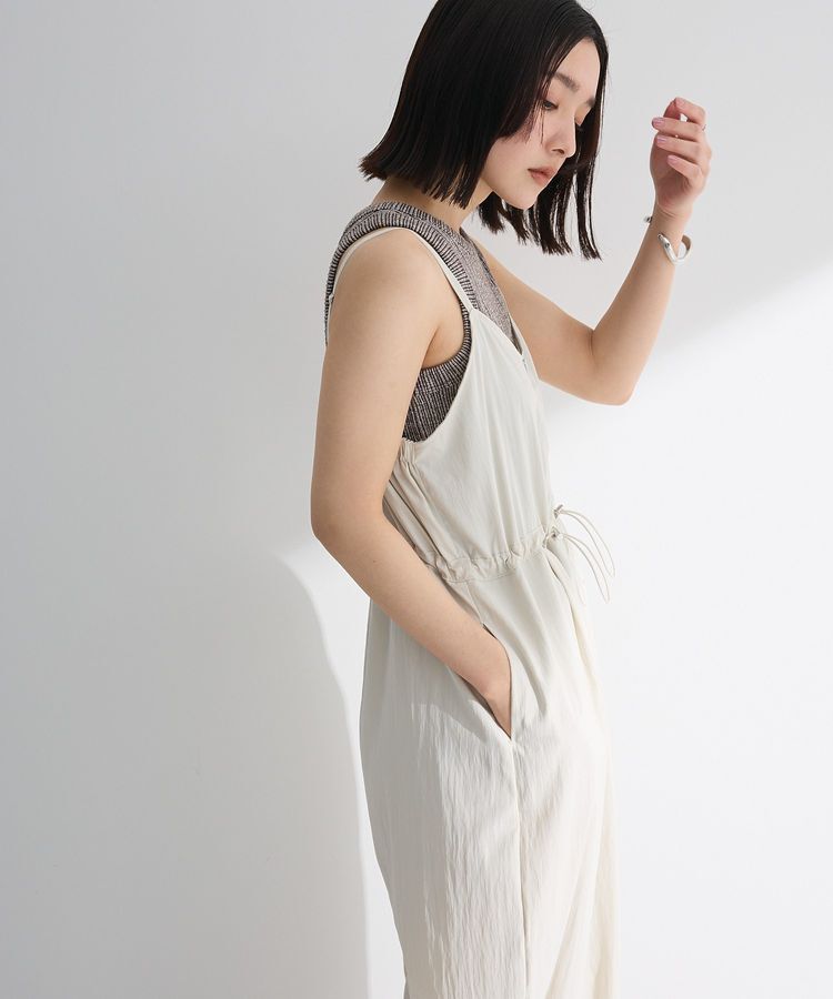 Green Parks「ZIP付きドロストコクーンサロペット」|オールインワン|