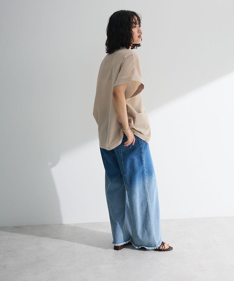 Green Parks「麻調合繊フレンチスリーブジャケット」|テーラードジャケット|