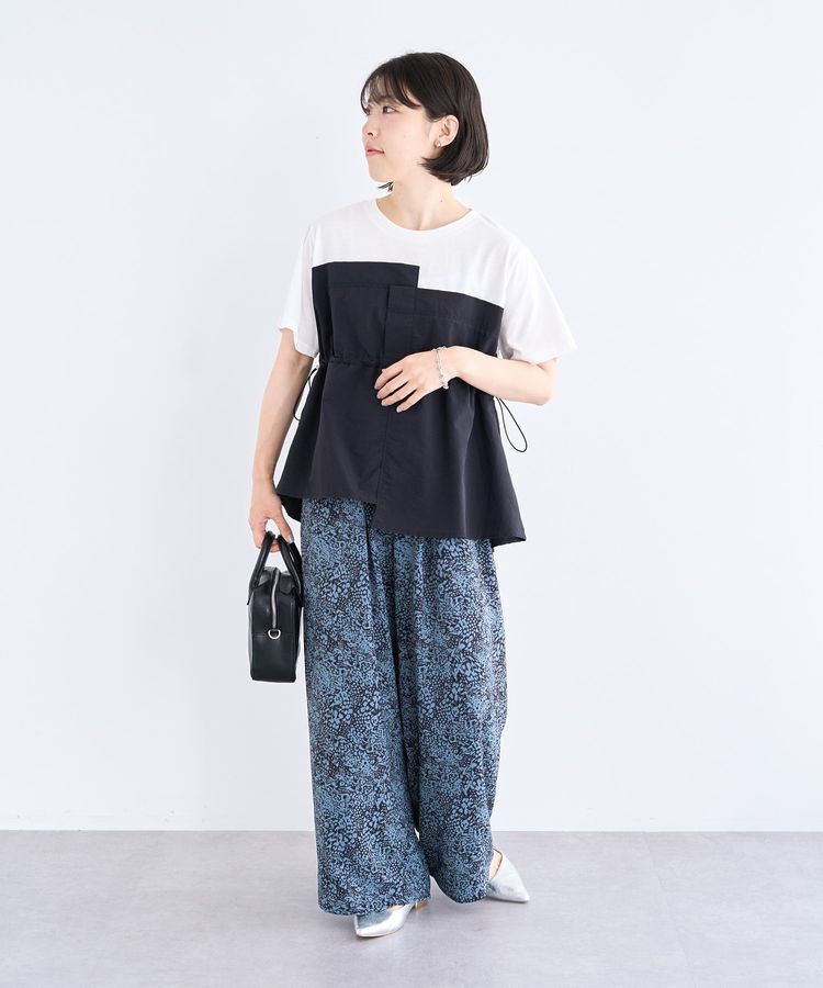 Green Parks「ビスチェドッキングドロスト5分袖プルオーバー」|Tシャツ・カットソー|