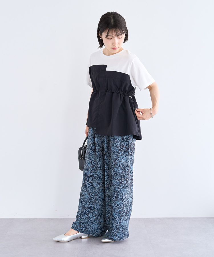 Green Parks「ビスチェドッキングドロスト5分袖プルオーバー」|Tシャツ・カットソー|