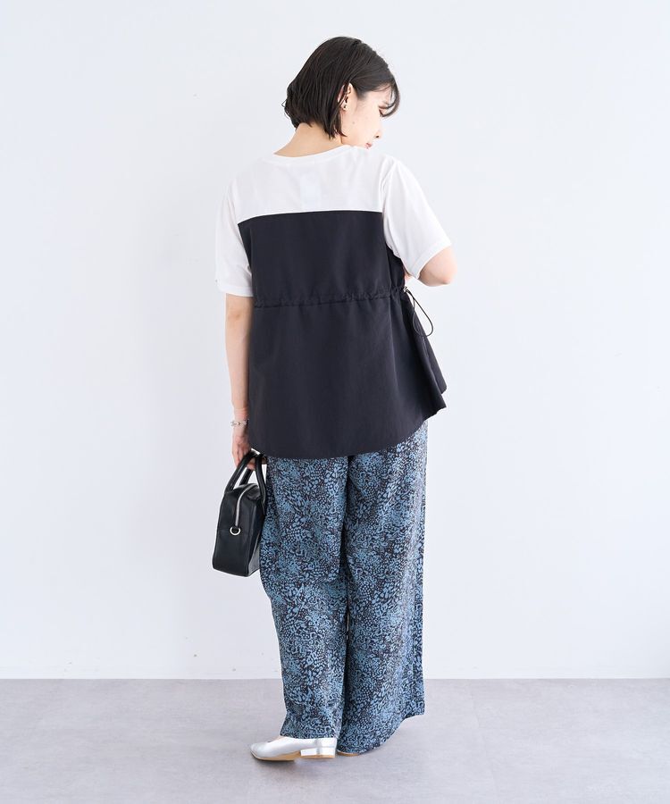 Green Parks「ビスチェドッキングドロスト5分袖プルオーバー」|Tシャツ・カットソー|