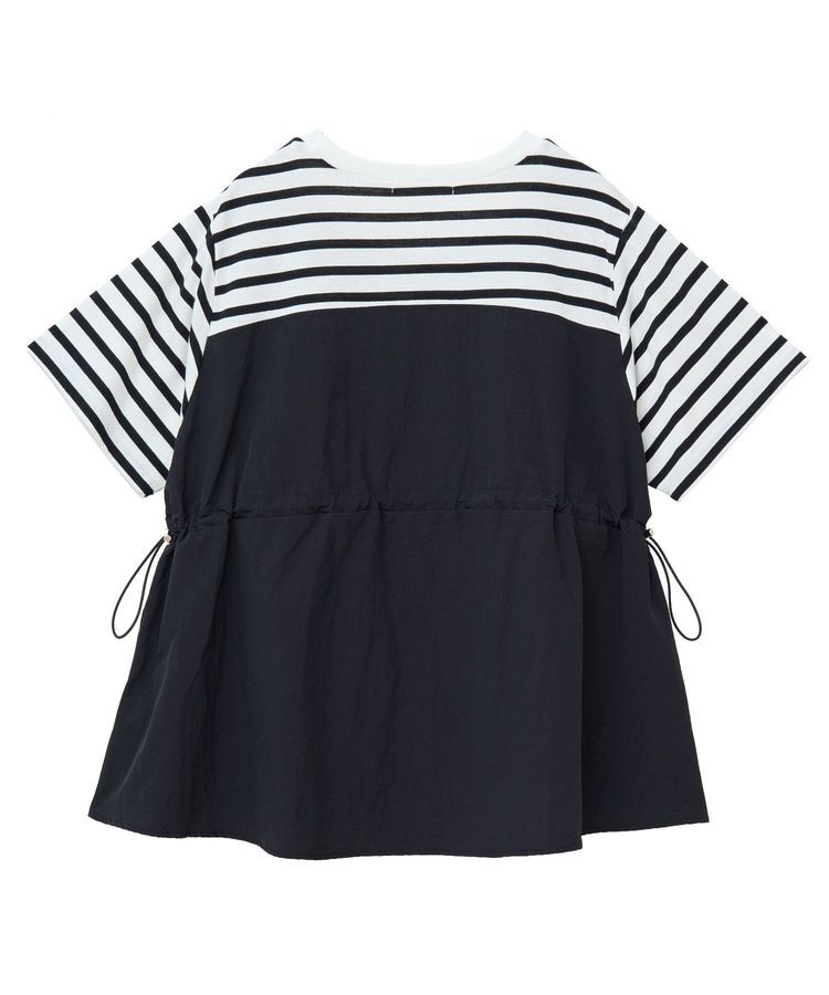 Green Parks「ビスチェドッキングドロスト5分袖プルオーバー」|Tシャツ・カットソー|