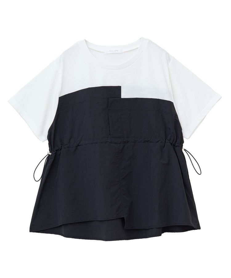 Green Parks「ビスチェドッキングドロスト5分袖プルオーバー」|Tシャツ・カットソー|