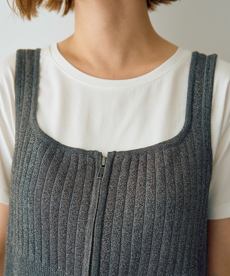 YECCA VECCA「ZIPニットビスチェ」|ニット・セーター|