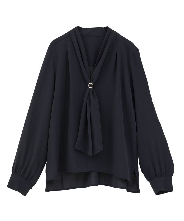 YECCA VECCA「スカーフリング付きボウタイブラウス」|シャツ・ブラウス|