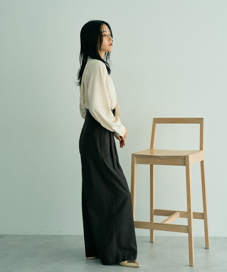 YECCA VECCA「スカーフリング付きボウタイブラウス」|シャツ・ブラウス|