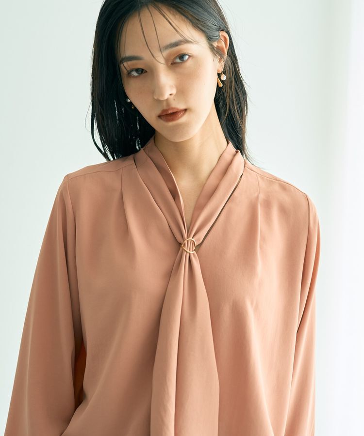 YECCA VECCA「スカーフリング付きボウタイブラウス」|シャツ・ブラウス|