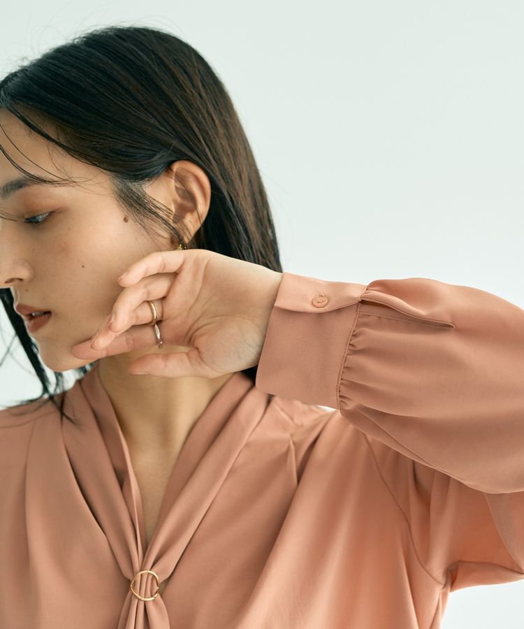 YECCA VECCA「スカーフリング付きボウタイブラウス」|シャツ・ブラウス|