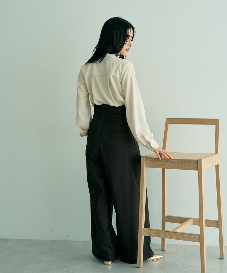 YECCA VECCA「スカーフリング付きボウタイブラウス」|シャツ・ブラウス|