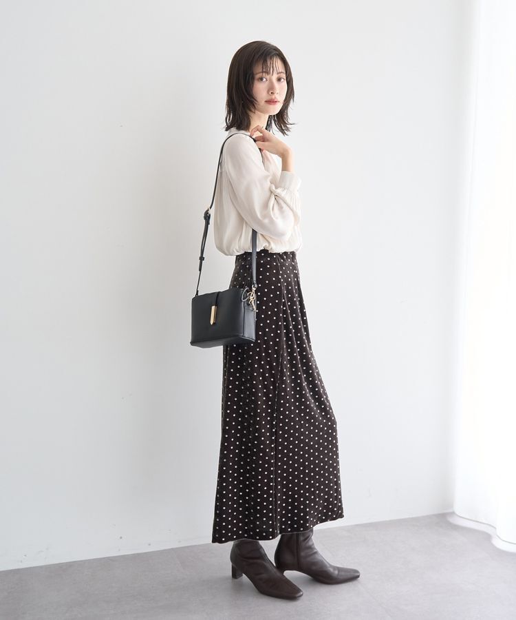 YECCA VECCA「グリッタードットベロアナロースカート」|スカート|